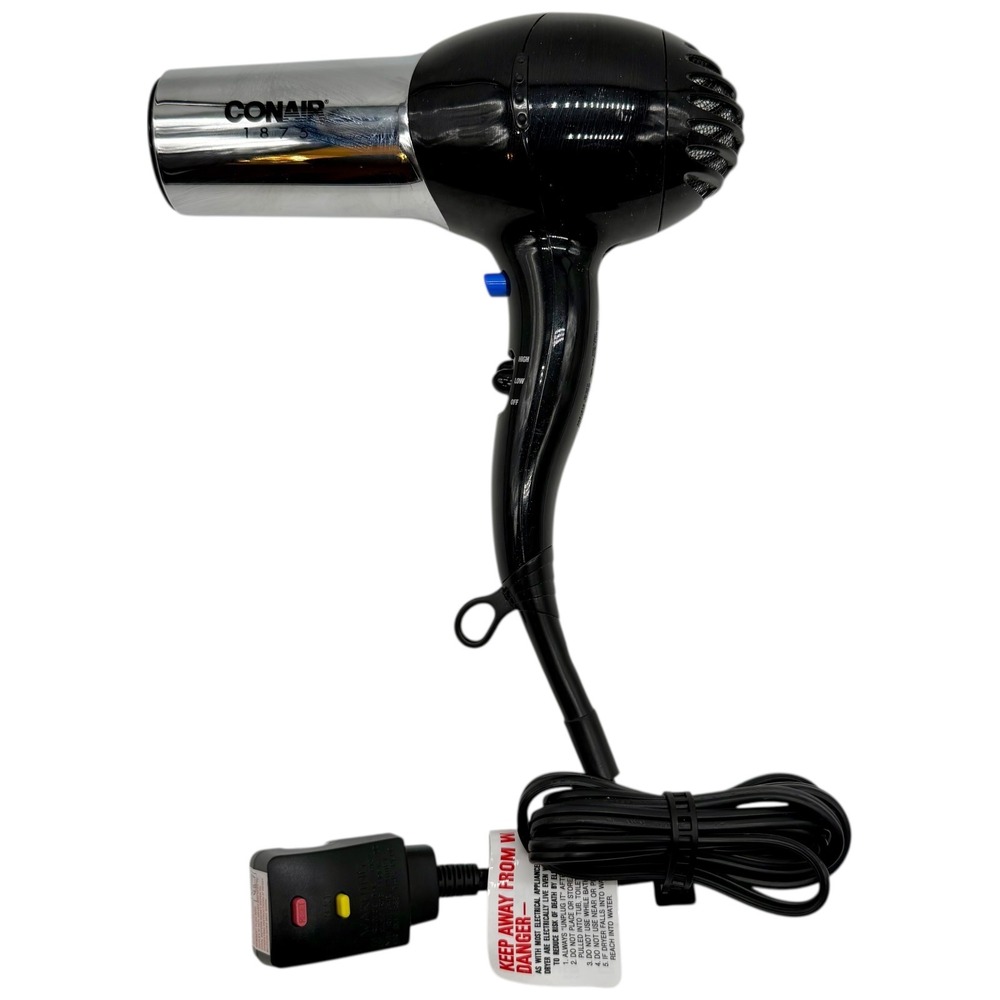 Conair 1875 Hair Dryer Chrome Ionic Ceramic Tech and Revlon Hair Dryer Lot - Picture 2 of 12